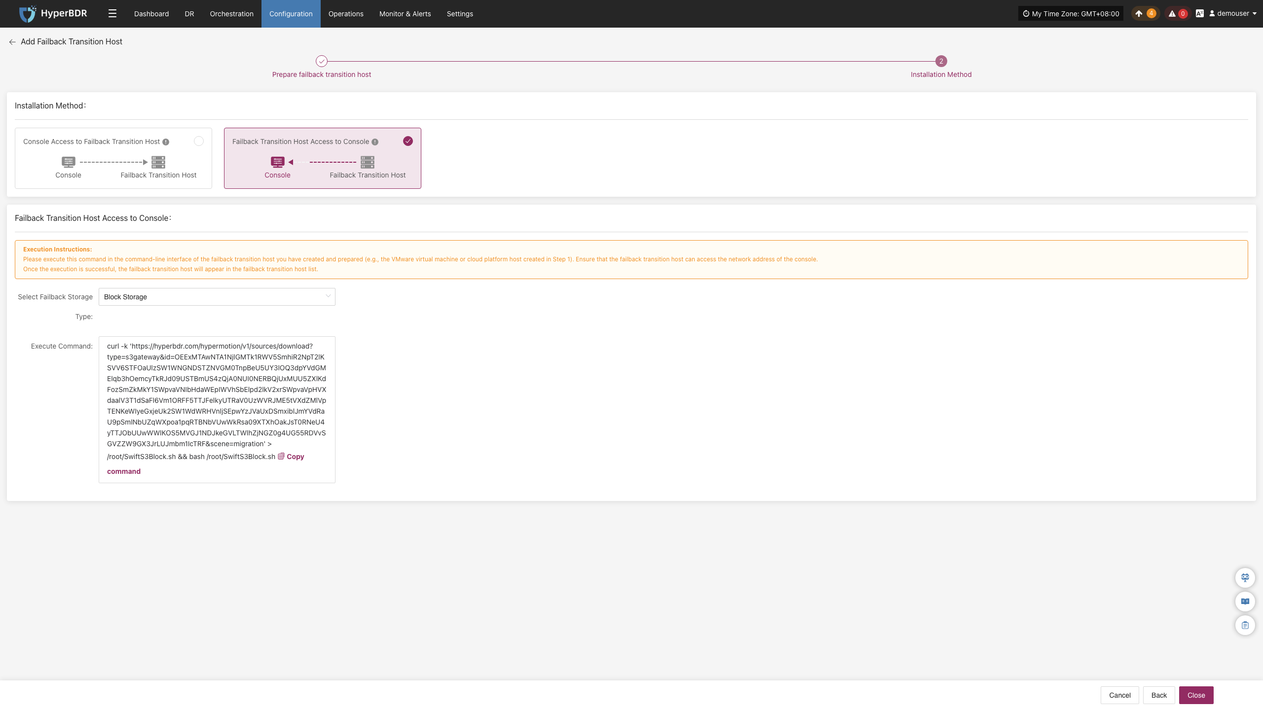config-generic-mode-failback-th-to-console