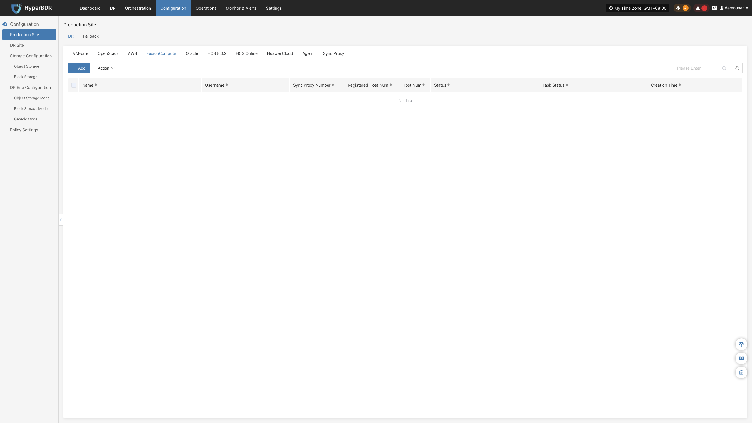 config-productionsite-dr-fusioncompute