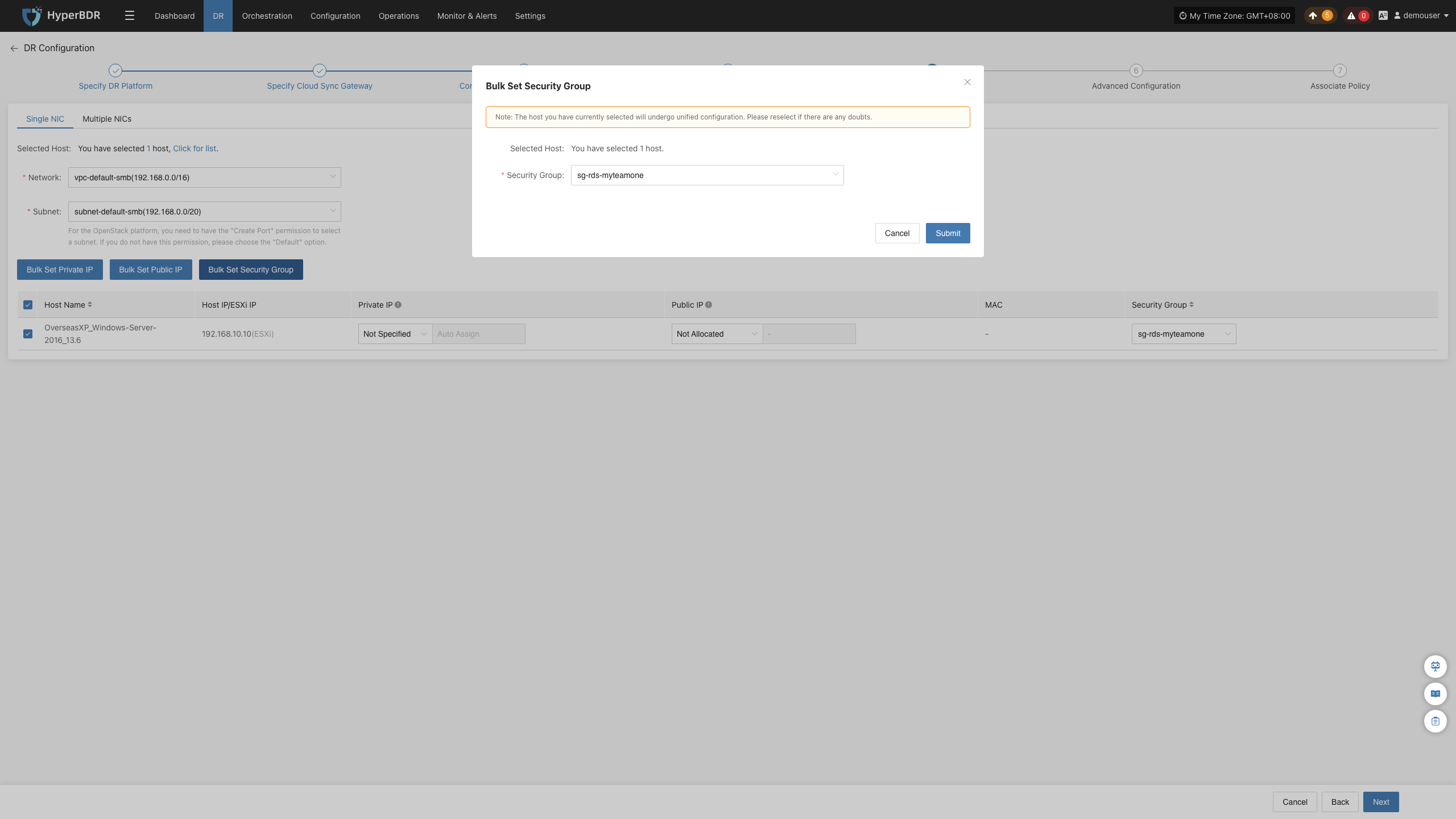 dr-setupdr-block-network-bulk-set-security-group